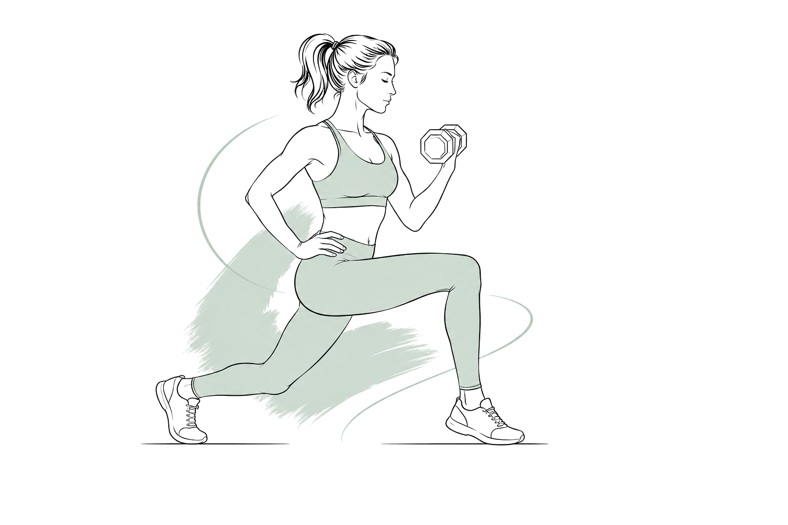 Line Art: körperliche Stärke